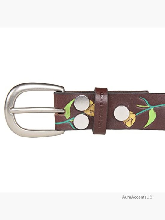 Genuine Leather Belt with Harness Buckle for Jeans or Pants main image 4